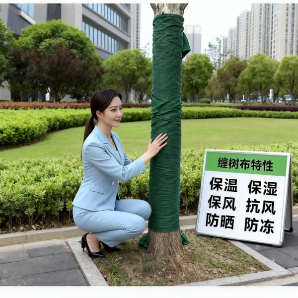 吉林长春园林工程缠树布 防寒保温透气防菌 树木养护首选材料