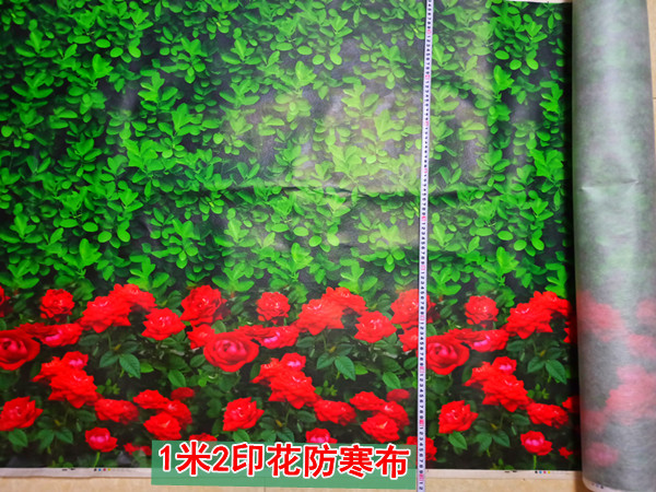 月季花印花防寒布